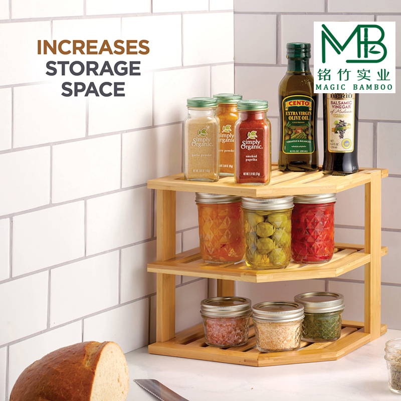 bamboo kitchen shelf