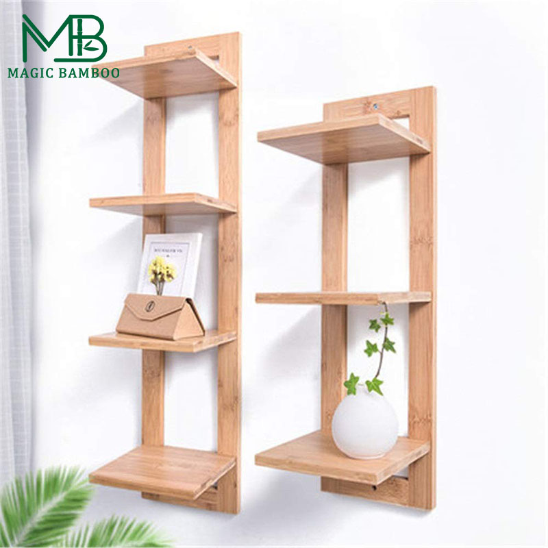 Ohun ọṣọ Wall Bamboo Ifihan selifu