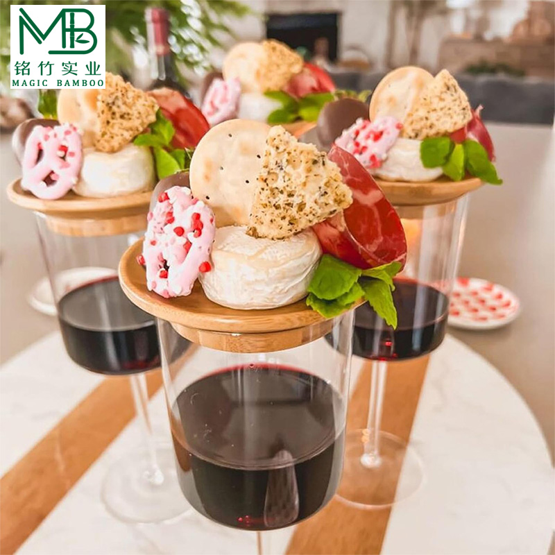 Bamboo Appetizer Glass Toppers-1