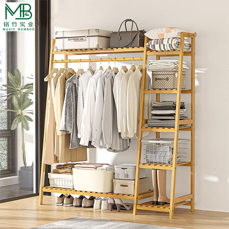 Bamboo coat rack