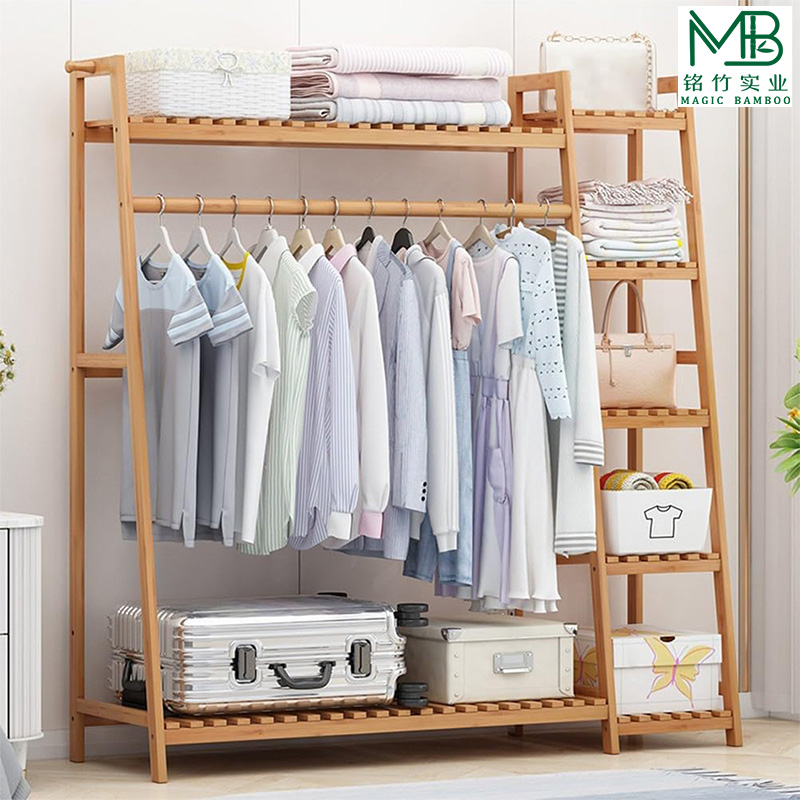 Bamboo coat rack