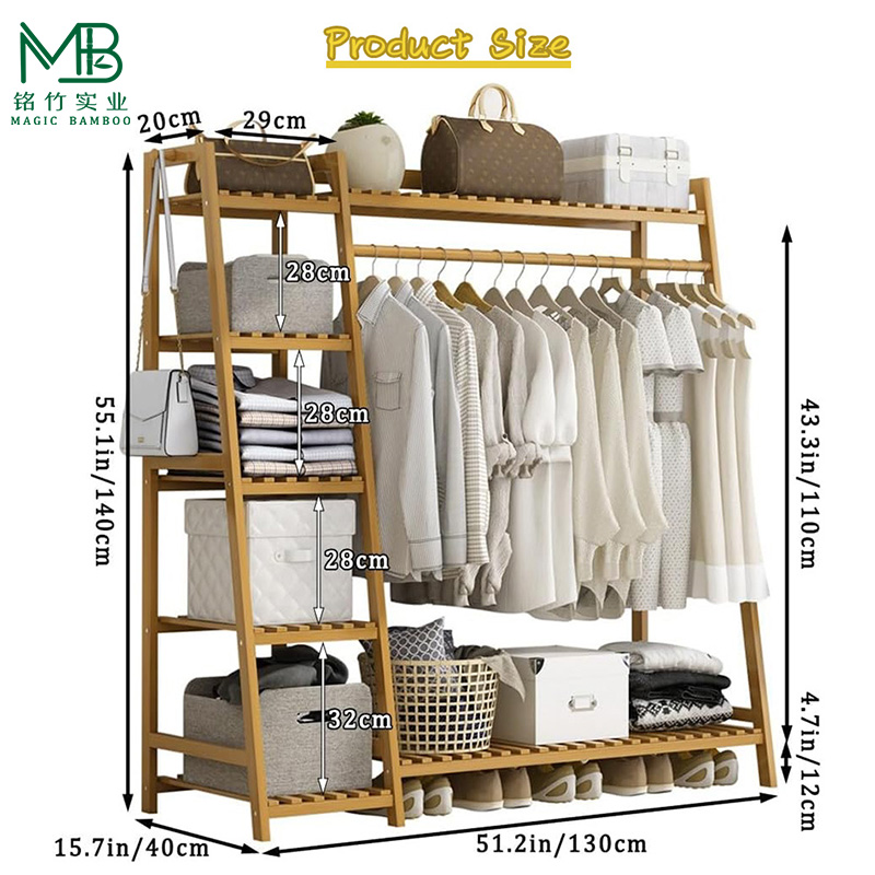 Bamboo coat rack