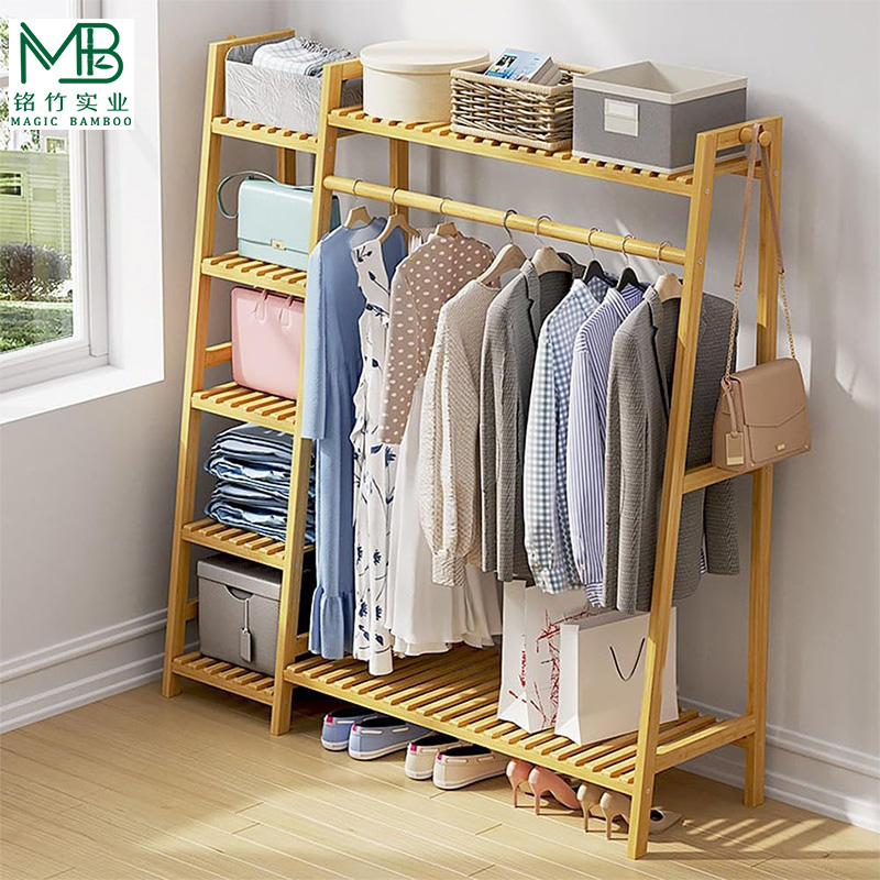 Bamboo coat rack