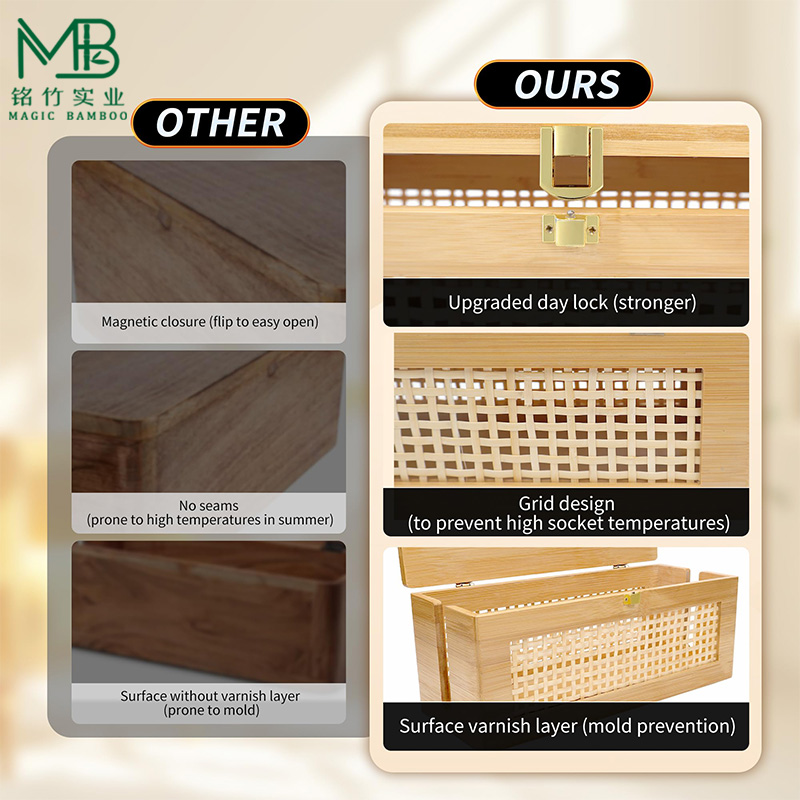 Bamboo power strip storage box-4