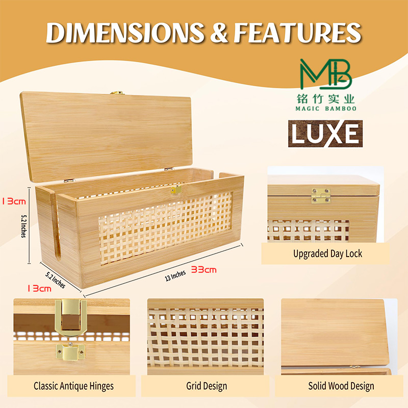 Bamboo power strip storage box-5