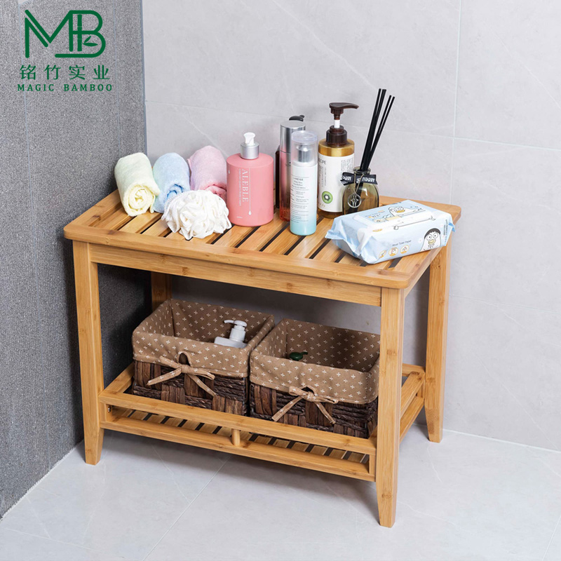 bamboo bathroom bench