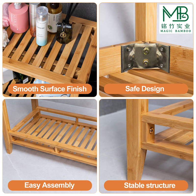 bamboo bathroom bench