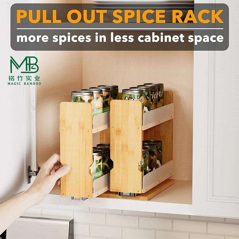 Bamboo spice rack