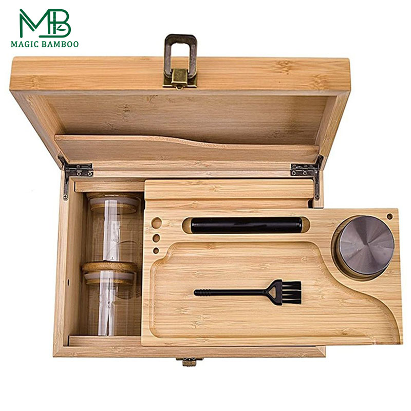 Compact Smell-Proof Bamboo Box