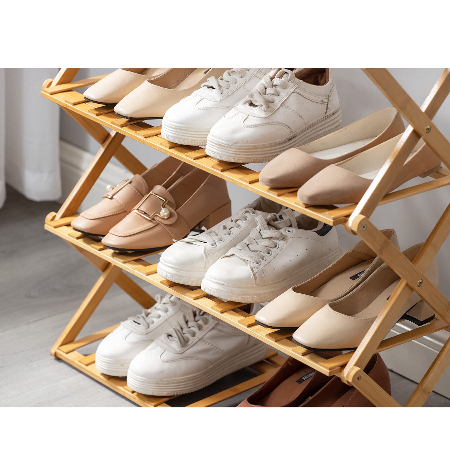 Cheap Price 4 Tier Shoe Rack, Foldable Bamboo Shoe Organizer  Multifunctional Free Standing Shoe Shelf Storage Organizer Shoe Shelf -  China Bamboo Tiered Storage Rack, Bamboo Shoe Rack