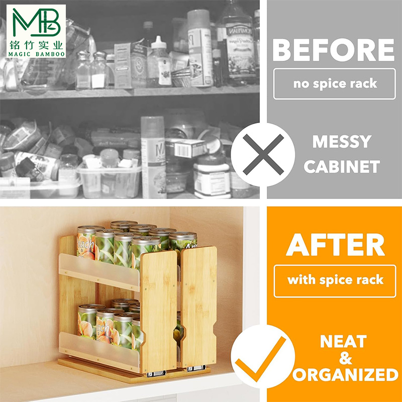 Bamboo spice rack