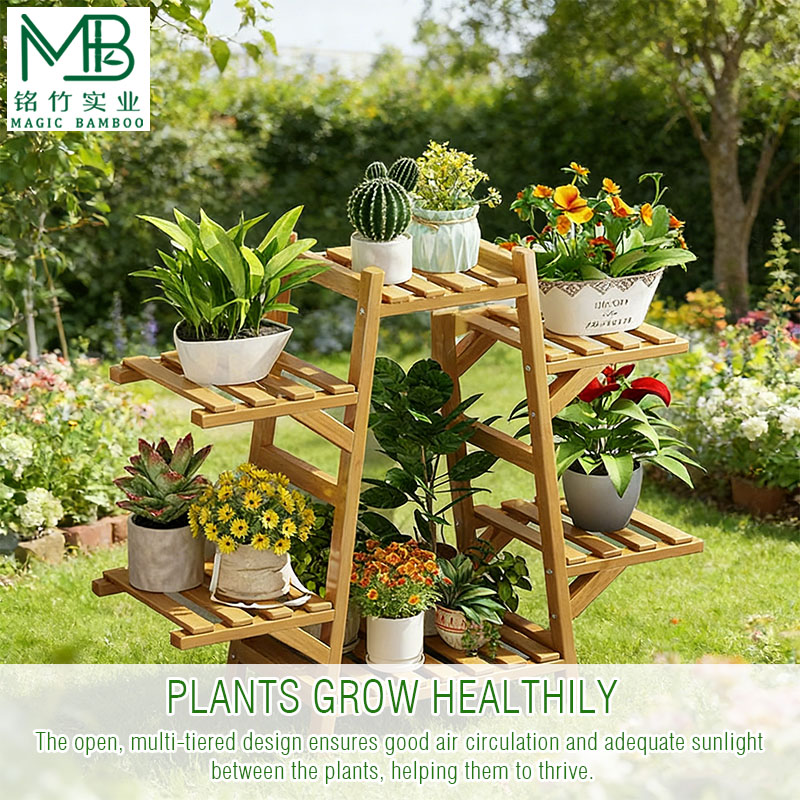 bamboo plant stand