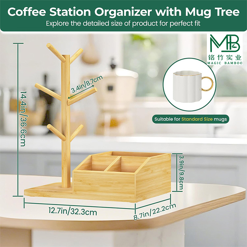 Bamboo coffee storage rack-1