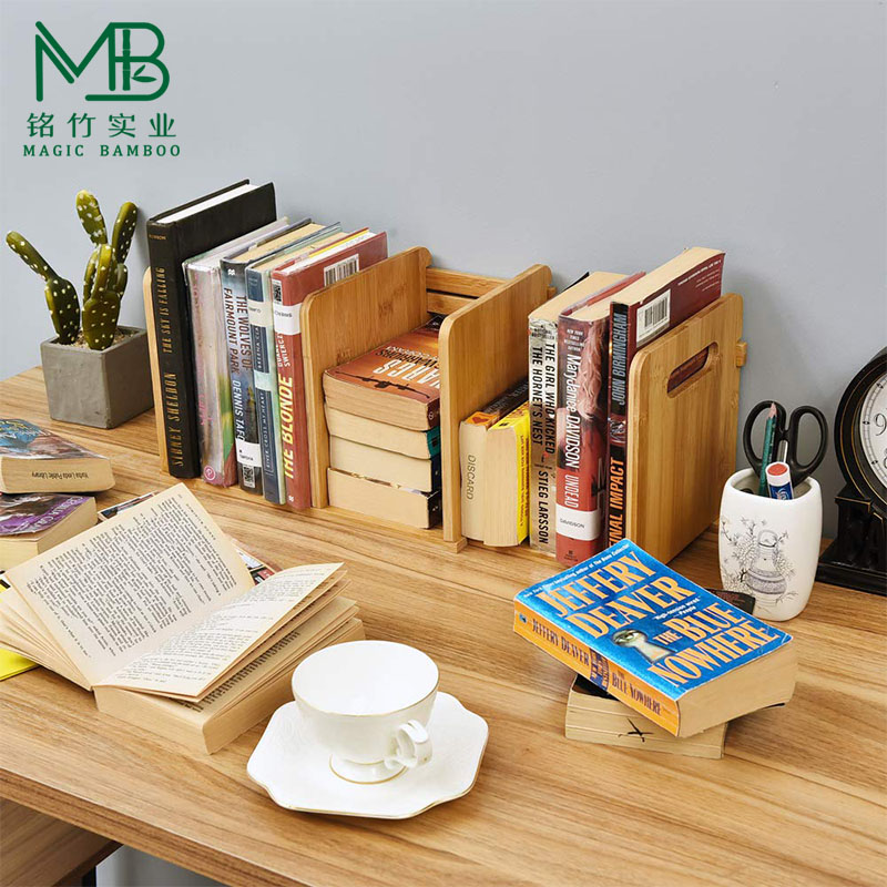 Bamboo desktop bookshelf-2