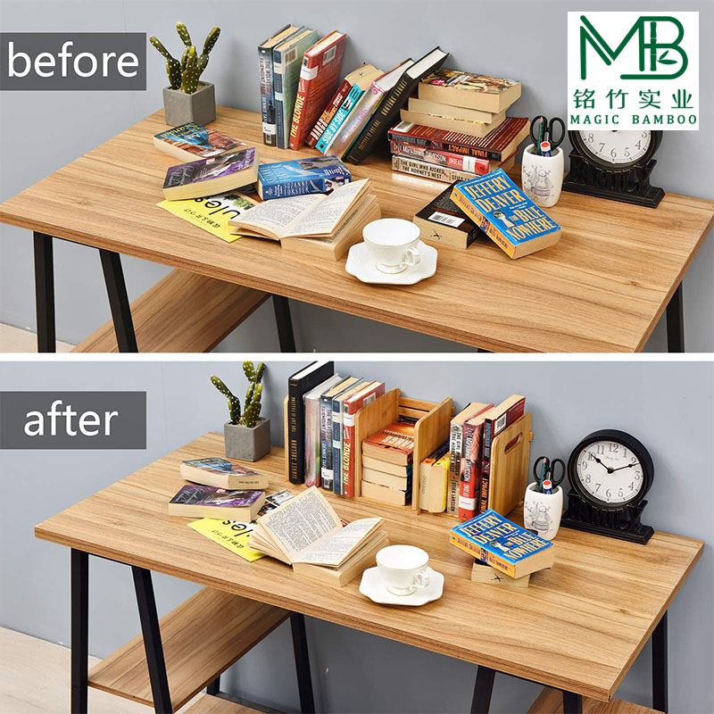 Bamboo desktop bookshelf-6