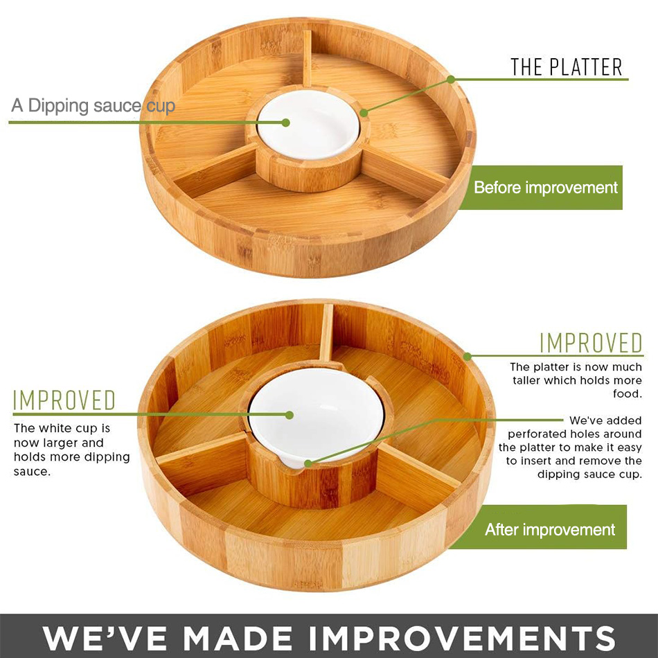 Bamboo snack platter