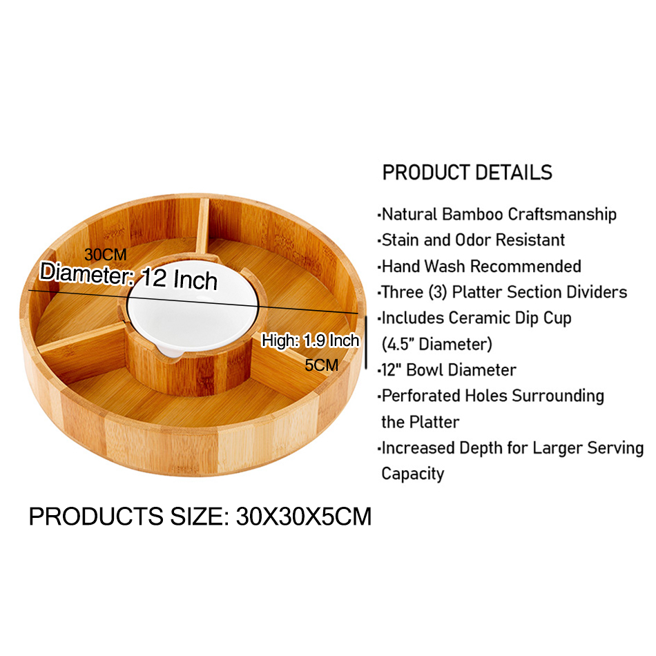 Bamboo snack platter