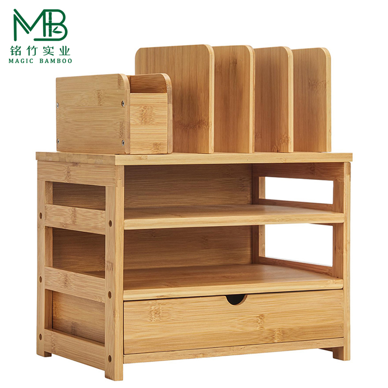 China 4 Tier Bamboo Desk Document Organizer With Drawers For Offices ...