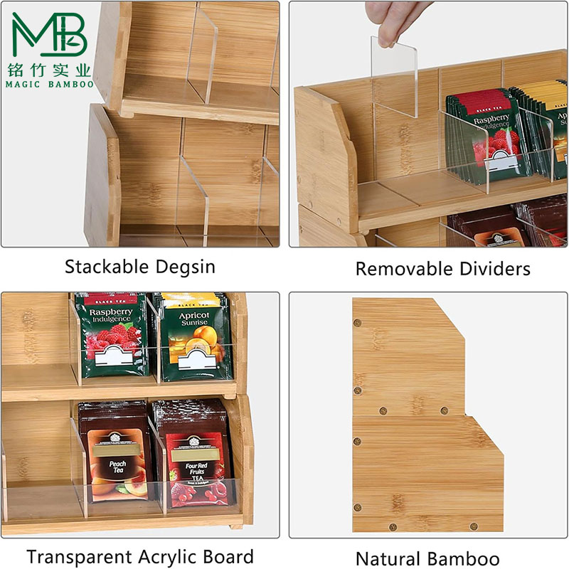 bamboo tea organizer