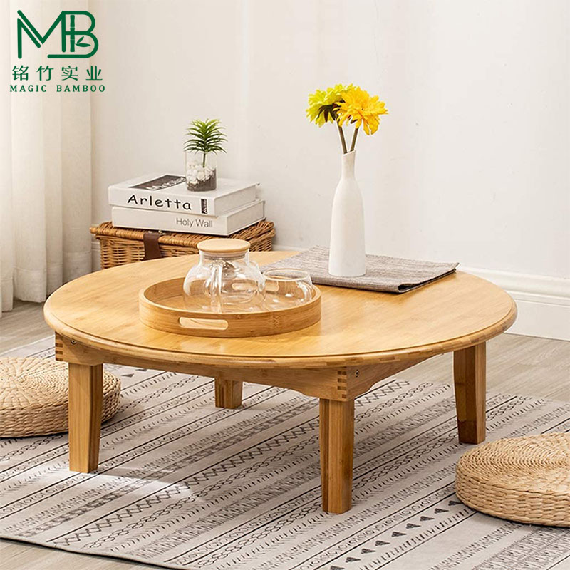 round bamboo table